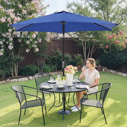 7.5ft Patio Umbrella with Tilt and Crank Button & 8 Sturdy Ribs Waterproof, Patio Table Umbrella Perfect for Poolside, Terrace, Beach and Outdoor Restaurant